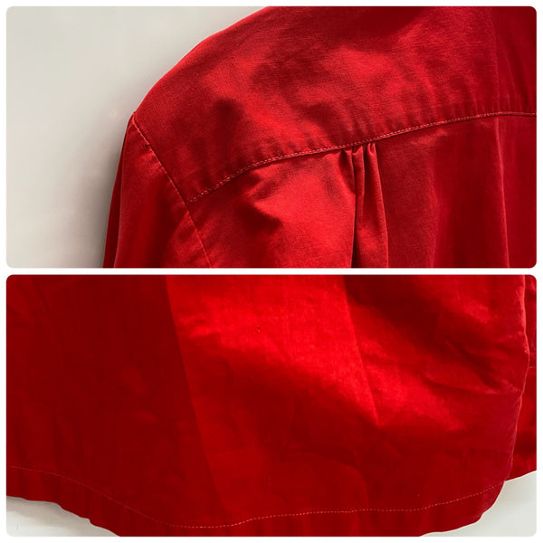 【曜日割引対象外】 ヴィンテージ vintage 50's Pilgrim オープンカラーシャツ 長袖シャツ レッド Mサイズ 201MT-4884 VB