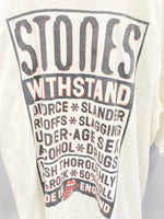 バンドTシャツ BAND-T 90s  The Rolling Stones ローリングストーンズ  WITHSTAND バンT ヴィンテージ 古着 Tシャツ プリント ホワイト 101MT-2497