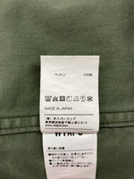 ダブルタップス WTAPS 18SS HBT LS SHIRT ヘリンボーンツイル シャツ ボタンダウン ジャケット 胸ポケット 緑 181GWDT-SHM02 SIZE2 長袖シャツ ロゴ カーキ 104MT-783