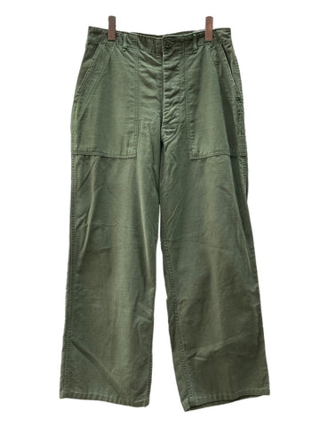 ミリタリー Military 60s 60年代 U.S.ARMY ベイカーパンツ 初期 サイドアジャスター アメリカ軍 Vintage ヴィンテージ 緑 無地 カーゴパンツ カーキ Mサイズ 104MB-202