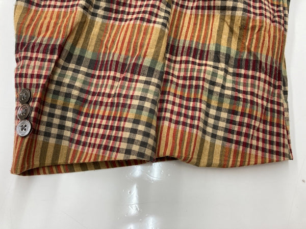 ダブルアールエル RRL 90s 90年代 三ツ星タグ 3B JACKET テーラード センターベント ヴィンテージ VINTAGE ラルフローレン RALPH LAUREN コットン USA製 マドラスチェック ジャケット マルチカラー Mサイズ 104MT-2034