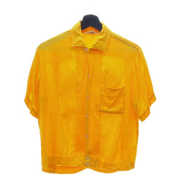 ヴィンテージ VINTAGE ITEM 50's 60's Mr.Joel ボーリングシャツ 開襟 オープンカラー チェーンステッチ 黄色 - 半袖シャツ 刺繍 イエロー Mサイズ 104MT-346