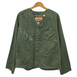 リーバイス Levi's ヘリンボーン ステッチ ワークカーディガン A71390002 ジャケット グリーン Mサイズ 201MT-4677