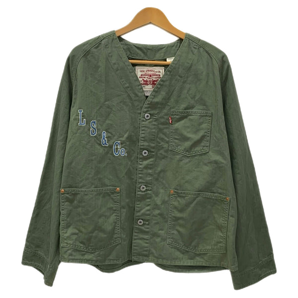 リーバイス Levi's ヘリンボーン ステッチ ワークカーディガン A71390002 ジャケット グリーン Mサイズ 201MT-4677