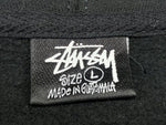 ステューシー STUSSY WORLD TOUR ZIP HOODIE ワールド ツアー ジップ フーディ スウェット パーカー プリント BLACK 黒 パーカ ロゴ ブラック Lサイズ 104MT-737