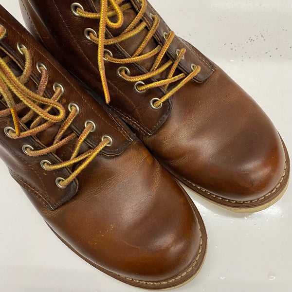 【曜日割引対象外】 レッドウィング RED WING 6-INCH CLASSIC ROUND 8 1/2 USA製 9111 メンズ靴 ブーツ ワーク ブラウン 26.5cmサイズ 201-shoes1516 VB