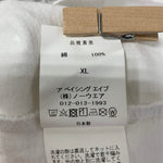 アベイシングエイプ A BATHING APE COMME des GARCONS コラボ 001LTI731901C ロンT ホワイト XLサイズ 201MT-4796