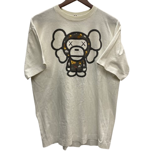 ア ベイシング エイプ A BATHING APE KAWS MILO TEE Tシャツ ホワイト Lサイズ 201MT-3968