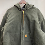 【曜日割引対象外】 カーハート Carhartt 00's アクティブジャケット パーカー モスグリーン ジャケット グリーン 2XLサイズ 201MT-4743 VB