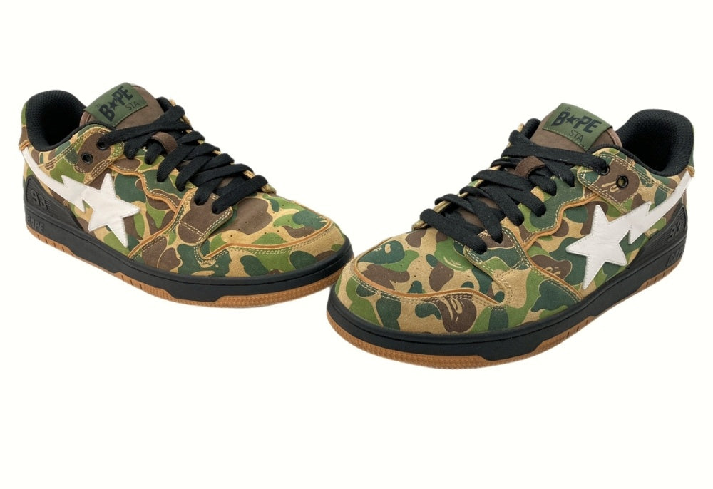 アベイシングエイプ A BATHING APE BAPE SK8 STA ABC Camo Green スケート スタ カモ グリーン ローカット  スエード 迷彩 M191X42 メンズ靴 スニーカー マルチカラー 28cm 104-shoes318 | 古着通販のドンドンサガール