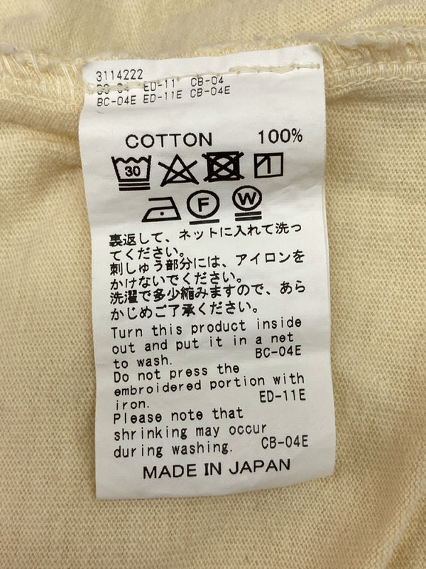 ダイリク DAIRIKU 21SS PEACE Vintage Long Sleeve Tee ピース ヴィンテージ ロングスリーブ Tシャツヴィンテージ加工 長袖 黄 21SS C-5 ロンT 刺繍 イエロー フリーサイズ 104MT-1087