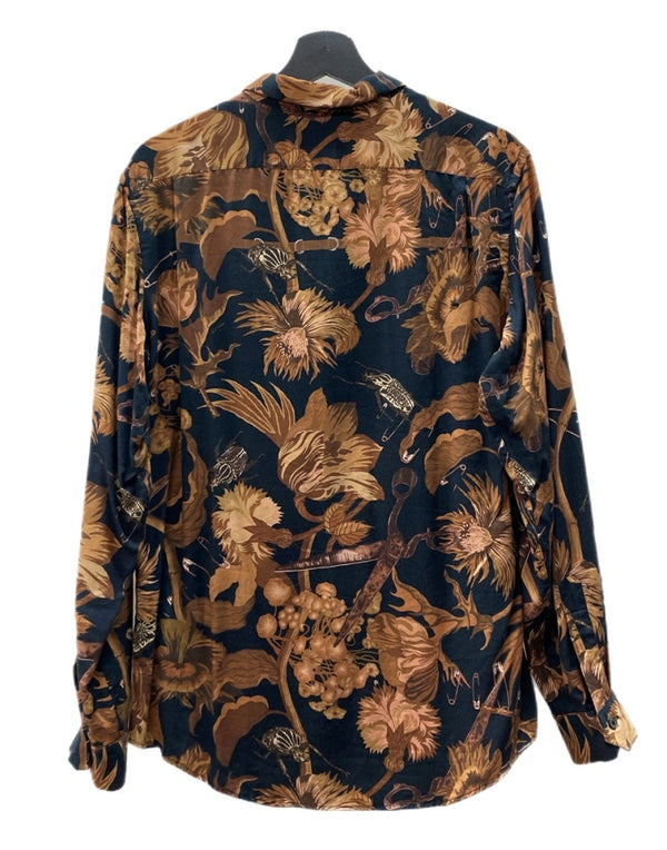 ポールスミス Paul Smith 20SS PRECOLLECTION BEETLE BOTANICAL L/S SHIRT ビートル ボタニカル 長袖 シャツ 昆虫 薄手 紺 PF-WR-49973 長袖シャツ 総柄 マルチカラー Lサイズ 104MT-2123