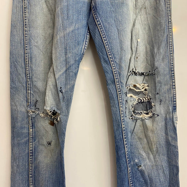 【曜日割引対象外】 ラングラー Wrangler 60's 12MWZ Slim Tapered Denim Pants USA製 デニム ブルー 32×34サイズ 201MB-1040 VB