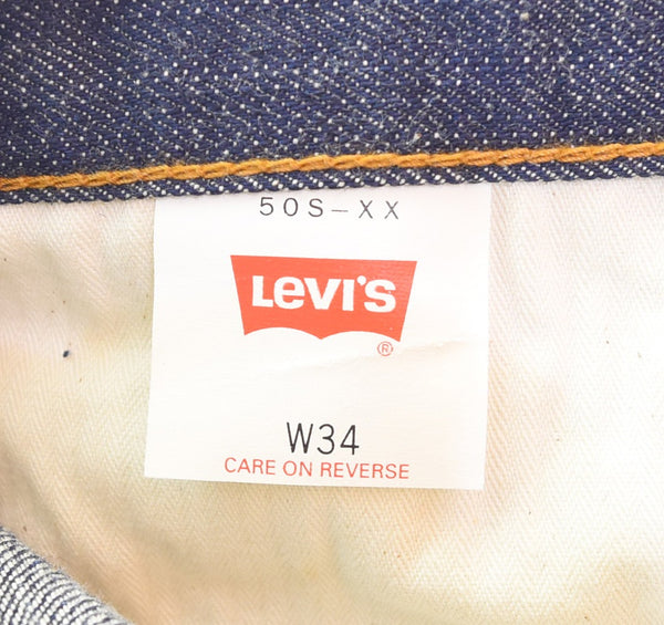リーバイス Levi's 50S-XX DEAD STOCK デッドストック 日本製 復刻 99年製 90年代 90's 90s BIG E 赤耳 501xx 501  デニム ブルー W34L36 103MB-604