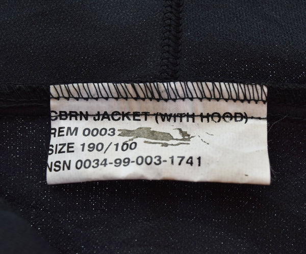 ミリタリーアイテム Military items イギリス軍 SAS CBRN CHEMICAL PROTECT JACKET 特殊部隊 ケミカルプロテクト パーカー 190/100 ジャケット ブラック 103MT-2635