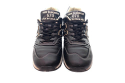 ニューバランス new balance M670 オール レザー アッパー Vibram ソール 黒 M670KKG メンズ靴 スニーカー ブラック UK9.5 28cm 104-shoes84