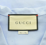 グッチ GUCCI Script Logo Oversized Bowling Shirt スクリプト ロゴ オーバーサイズ 半袖 ボーリング シャツ ボウリング 619033 ZAEN3 42 半袖シャツ ブルー 103MT-2292