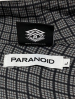 アンブロ UMBRO × PARANOID パラノイド SHELL CHECK ACTIVE JACKET 袖ドッキング シェル ジャケット 灰 ジャケット チェック グレー Lサイズ 104MT-1264