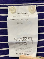 グラフペーパー Graphpaper ストライプ長袖シャツ GM191-50033B ブルー 1サイズ 201MT-3798