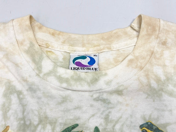 ヴィンテージ VINTAGE  ITEM 90s 90's 1993 Rainforest Frogs Liquid Blue Tie Dye Shirt リキッド ブルー タイダイ レインフォレスト XL Tシャツ プリント マルチカラー LLサイズ 101MT-2225
