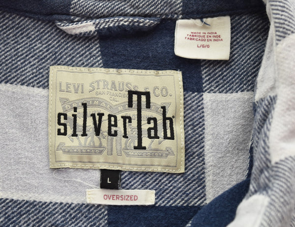 リーバイス Levi's Silver Tab OVERSIZED シルバータブ ネルシャツ ヘビネル ブロックチェック 長袖シャツ マルチカラー Lサイズ 103MT-3075