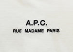 アーペーセー A.P.C. 刺繍 ロゴ Tシャツ embroidery logo tee A.P.C. RUE MADAME PARIS 4114323 Tシャツ ホワイト Lサイズ 103MT-3100