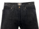 ダブルアールエル RRL SUEDE WESTERN PANTS スエード ウエスタン パンツ ジップフライ コンチョ ズボン 黒 無地 ボトムスその他 ブラック サイズ 32/32 104MB-377