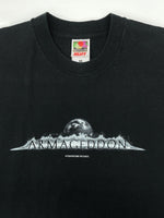US US古着 90s 00s ARMAGEDDON TEE アルマゲドン Tシャツ Fruit of the Loomタグ ムービーT 映画 半袖 黒 Tシャツ ロゴ ブラック Mサイズ 104MT-2348