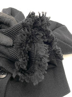 ロエフ LOEFF フリンジ カーディガン 8828-106-0021 ブラック 601LT-23