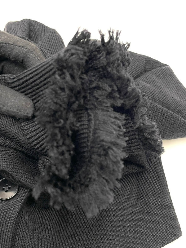 ロエフ LOEFF フリンジ カーディガン 8828-106-0021 ブラック 601LT-23