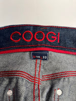 クージー COOGI ポケット刺繍 デニムパンツ ジーンズ ジーパン インディゴ デニム ネイビー W38×L33 101MB-585