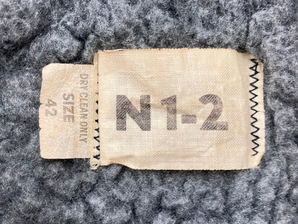 ミリタリー Military 60s 60年代 N-1 デッキジャケット MILITARY ミリタリー 民間品 ステンシル ボア EMAR ZIP サイズ42 ジャケット プリント グレー 104MT-2254