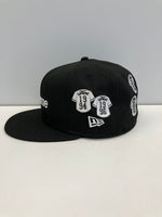 シュプリーム SUPREME ニューエラ NEWERA Jerseys ジャージーズ ボックスロゴ 黒 59FIFTY 60.6cm 7 5/8　 帽子 メンズ帽子 キャップ ブラック 101hat-121