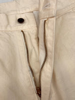 コムデギャルソン COMME des GARCONS HOMME WORK PANTS ワーク パンツ ジップフライ トラウザーズ 白 無地 HM-P018 ボトムスその他 ホワイト Sサイズ 104MB-399