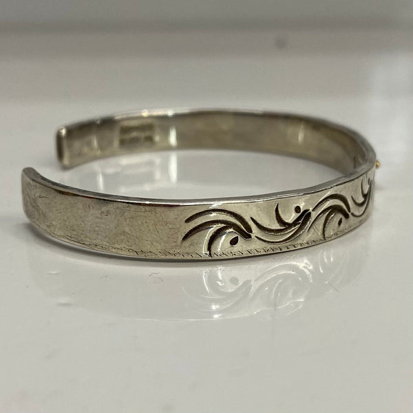 【曜日割引対象外】【中古】アリゾナフリーダム ARIZONA FREEDOM 太陽神 唐草 石付き メンズジュエリー・アクセサリー バングル シルバー 201goods-795 VB