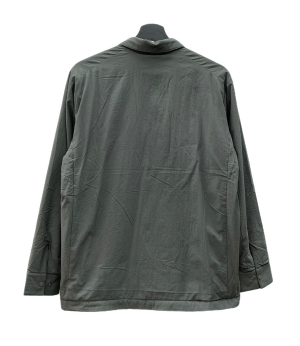 ザノースフェイス THE NORTH FACE October MID SHIRT オクトーバーミッドシャツ アウトドア スナップボタン フリースライニング NR62502 長袖シャツ ロゴ グレー Sサイズ 104MT-2178