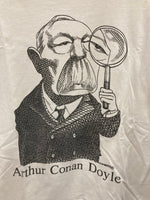 ヴィンテージ vintage 偉人TEE アーサー コナン ドイル  Arthur Conan Doyle 袖シングル US古着 Tシャツ ホワイト Lサイズ 101MT-2890