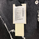 フェンチェンワン Feng Chen Wang 24SS RAW EDGE PATCHWORK DENIM SHIRT JACKET FUS17JK34 ジャケット ブラック Mサイズ 201MT-4680