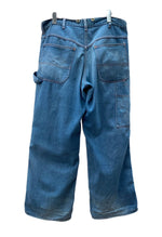 ビッグマック BIG MAC 90s 90年代 ペインターパンツ ワーク サスペンダーボタン  ドーナツボタン ジッパーフライ USA製 青 無地 デニム ブルー 104MB-244