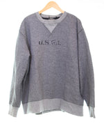 ラルフローレン RalphLauren POLO JEANS 00's 霜降り グレー 前V スウェット OLD U . S . R . L . コットンポリ スウェット グレー LLサイズ 103MT-3263