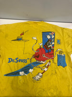 ヴィンテージ vintage US古着 90's 90s Dr.Seuss ©1999 CAT IN THE HAT ドクター・スース シングルステッチ キャラクター - Tシャツ イエロー 101MT-3743