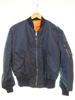 アルファ  ALPHA INDUSTRIES USA製 MA-1 フライトジャケット MIL-J-82790J ジャケット ネイビー Mサイズ 103MT-3241