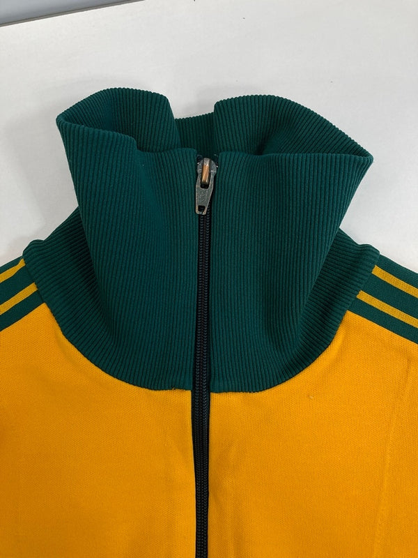 アディダス adidas ヴィンテージ Vintage トラックジャケット デサント 西ドイツ製 黄✕緑 サイズ6 ジャージ イエロー 101MT-3640