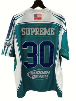 シュプリーム SUPREME 24SS Sudden Death Football Jersey サドンデス フットボール ジャージ ユニフォーム メッシュ プリント ロゴ GREEN 緑 Tシャツ 刺繍 グリーン Lサイズ 104MT-367