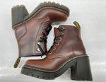 ドクターマーチン Dr.Martens JESY ジェシー 6 タイ ブーツ 厚底 ヒール レザー レースアップ Classic Pull Up DARK BROWN 茶色 31758201 レディース靴 ブーツ その他 ブラウン EU37 104S-722
