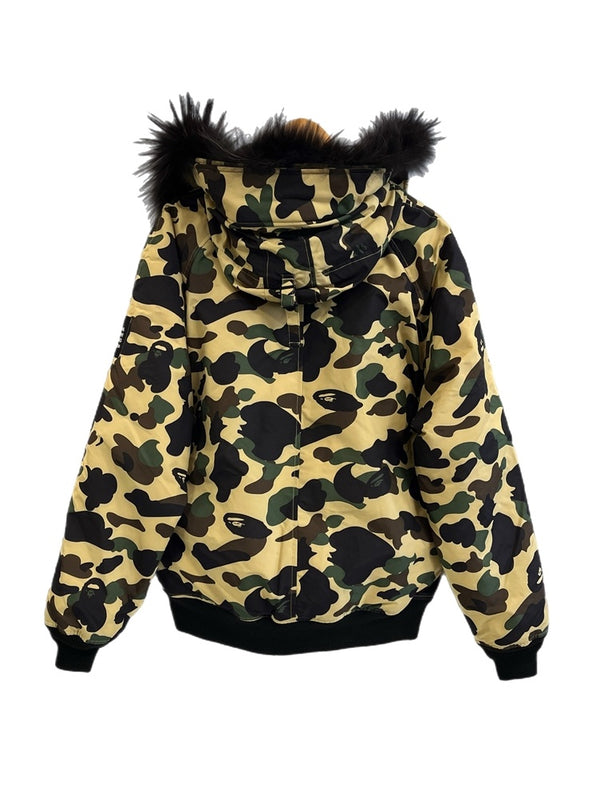 ア ベイシング エイプ A BATHING APE 1st CAMO FUR DOWN 1st カモ ファーダウンジャケット カモフラ柄 ボンバージャケット 001HJE801015X ジャケット マルチカラー Lサイズ 101MT-5258