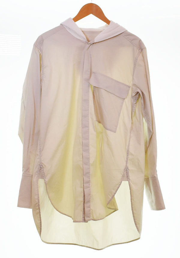 ワイズ Y's TAKESHI KOSAKA by Y’s Pink Label  21ss フード付きブラウス シャツ パーカー YD-B44-030 4 ジャケット ホワイト LLサイズ 103MT-2604