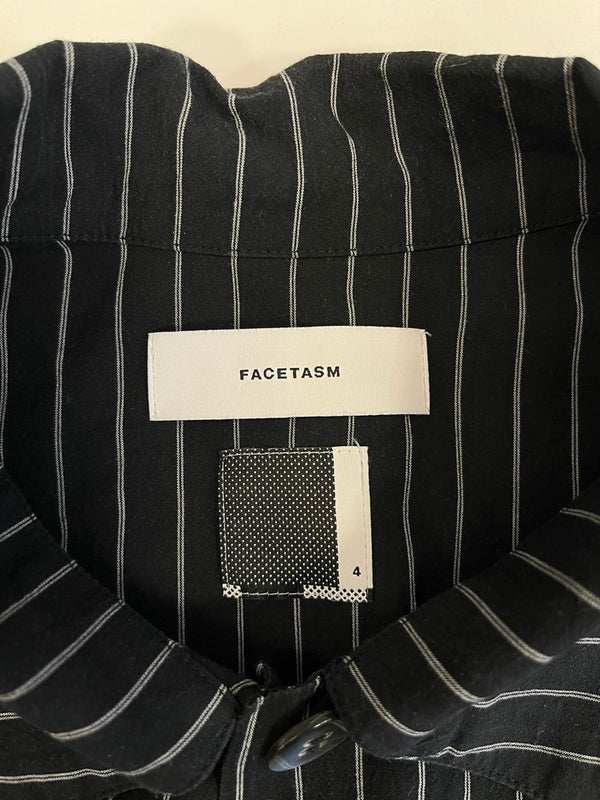 ファセッタズム FACETASM STRIPED ZIPPER SHIRT ストライプ ジッパー シャツ MIMI-SH-U03 サイズ4 長袖シャツ ブラック 101MT-4987