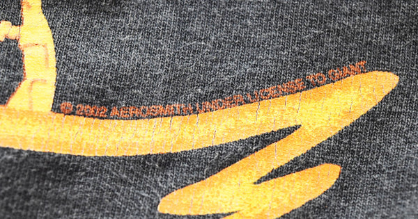 バンドTシャツ BAND-T AERO SMITH JUST PUSH PLAY WORLD TOUR エアロスミス 00's Tシャツ ネイビー Mサイズ 103MT-2605