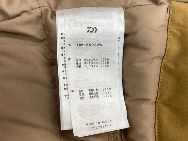 ダイワピアサーティンナイン DAIWA PIER39 ECH PADDING MIL VEST 2022 テック パディング ミル ベスト フード 茶色 BW-25022W ベスト 無地 ブラウン Mサイズ 104MT-1581